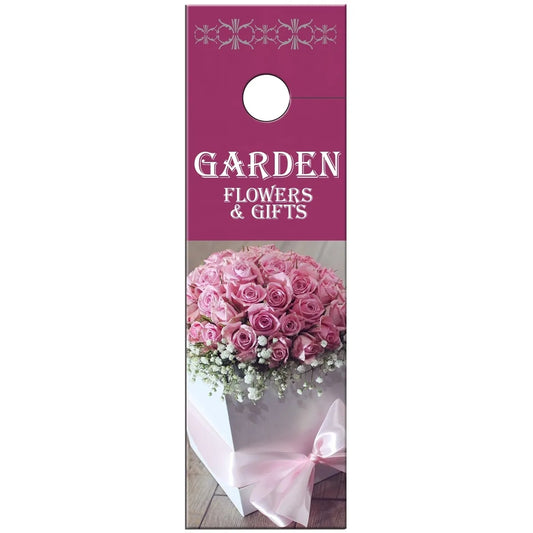 Extra long full color printed door hanger