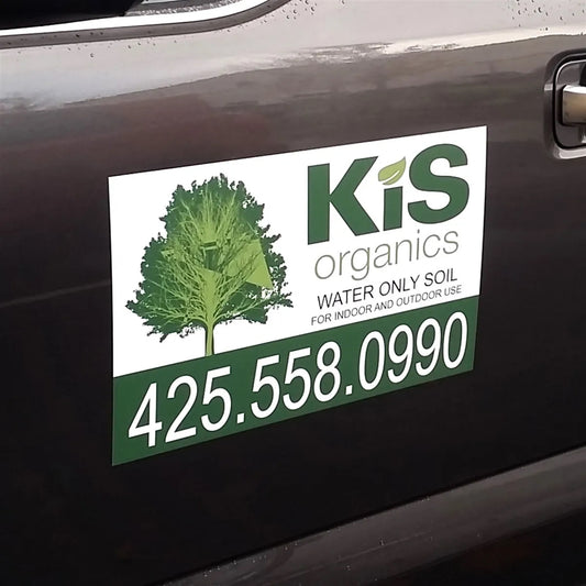 Custom 12 by 12 inch printed magnetic vehicle sign