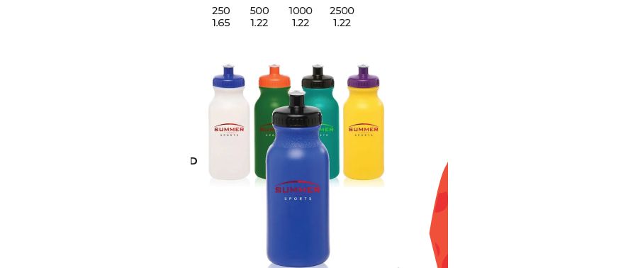 Custom 20 oz Plastic Water Bottle supplier sample