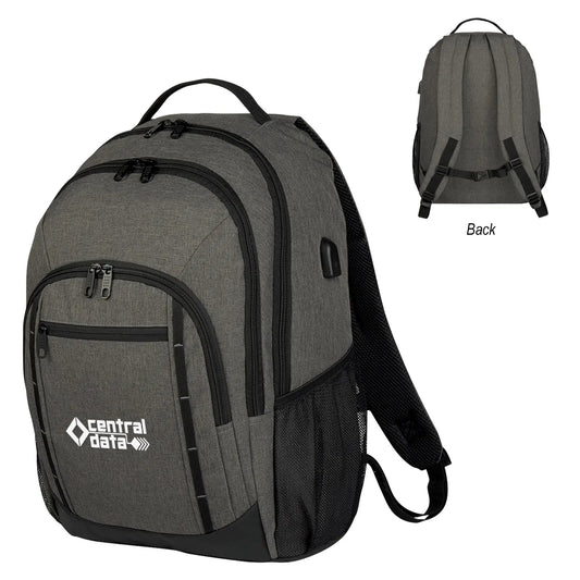 Custom Reagan Heathered Laptop Backpack — supplier sample