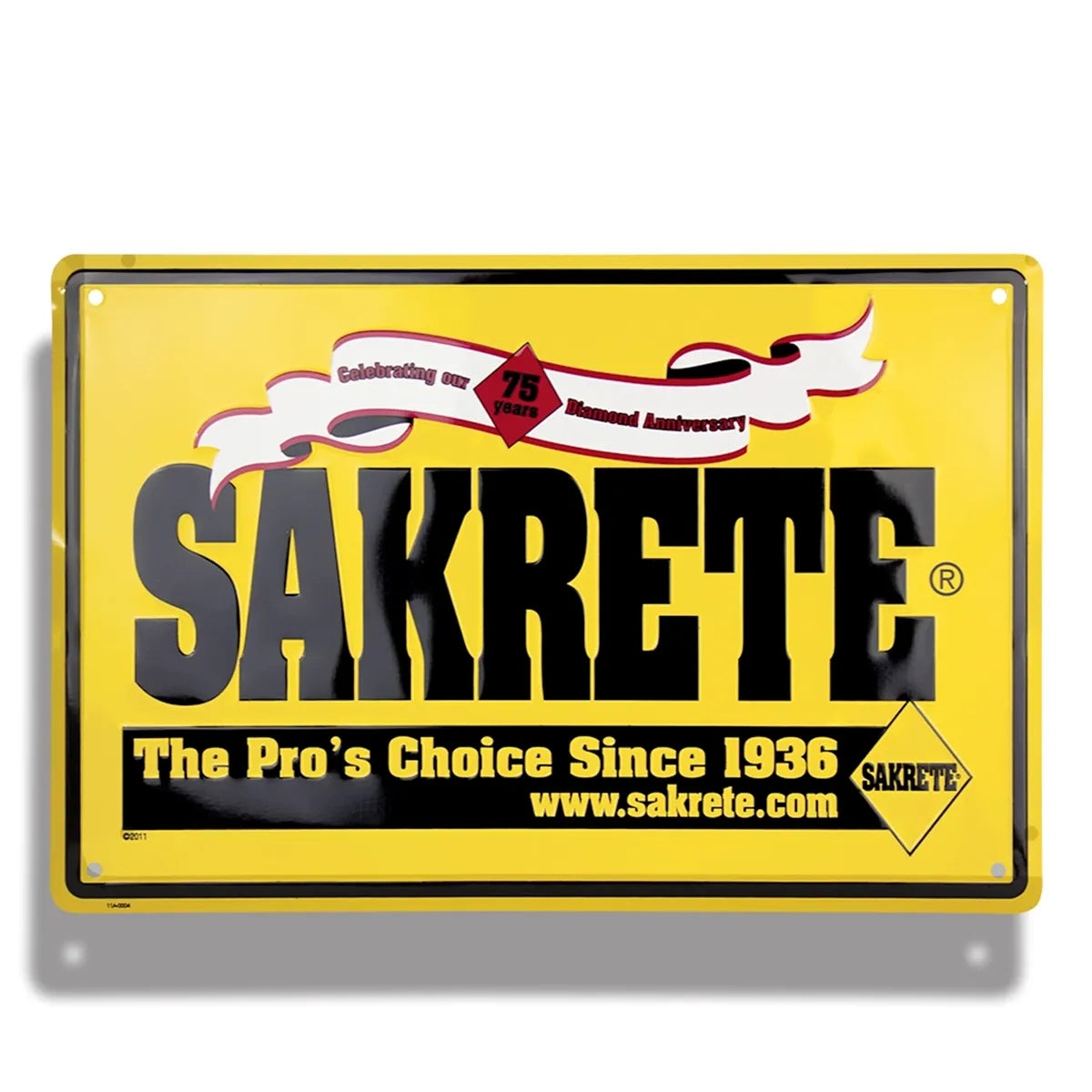 Custom Embossed Aluminum Sign — 12 × 18 Inches — supplier sample