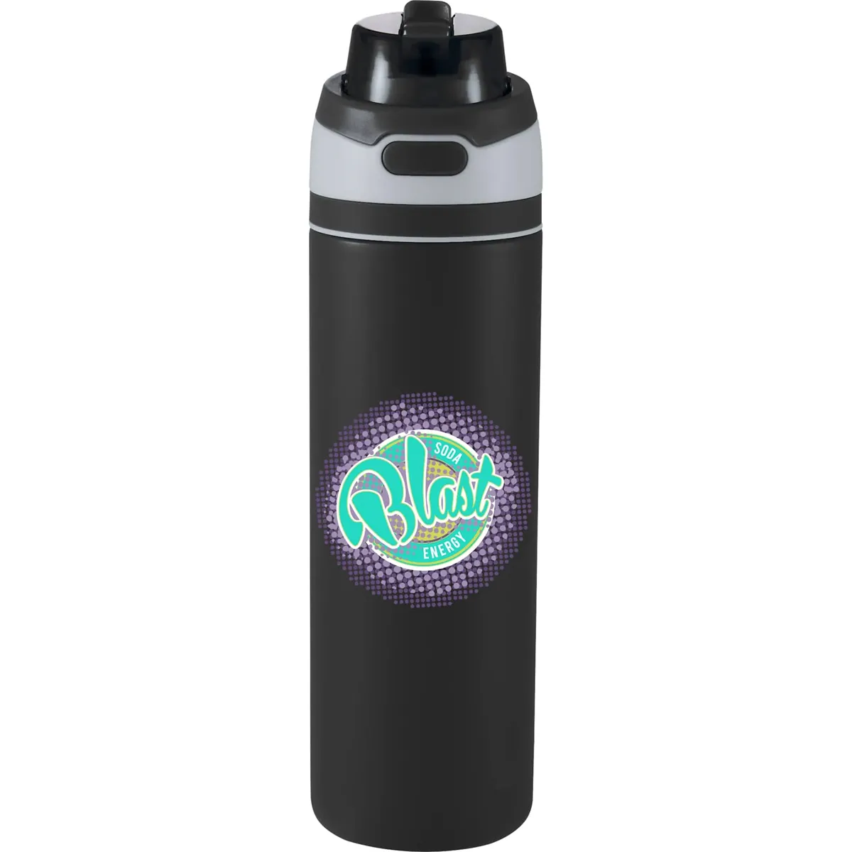 Custom Elvin 28 oz Recycled Stainless Flip Straw Bottle — supplier sample