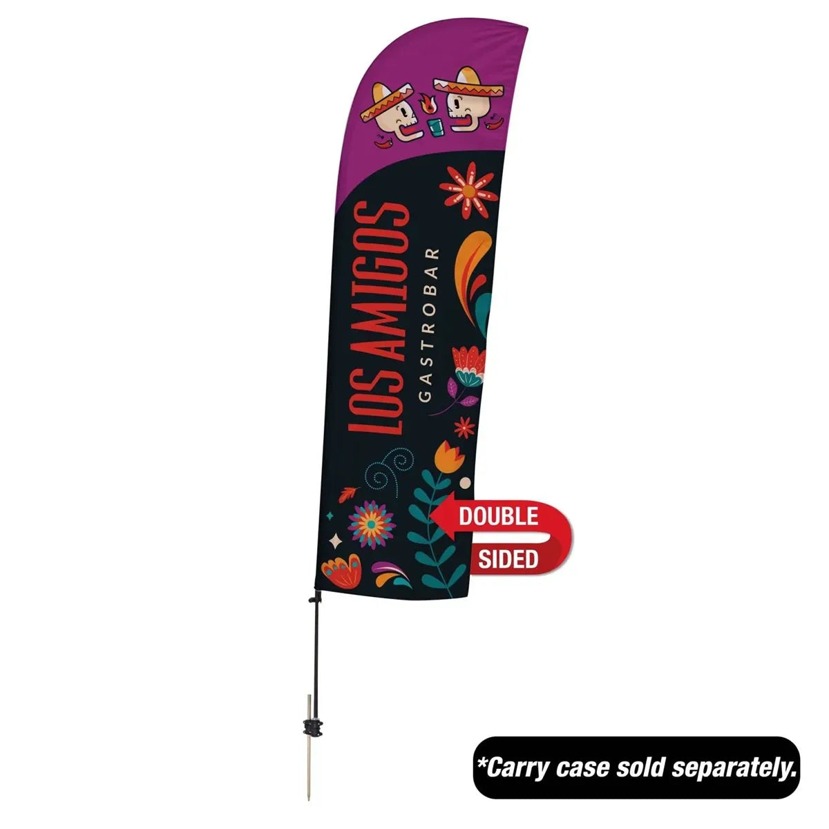 Custom 10.5 Foot Double-Sided Feather Flag Kit — supplier sample