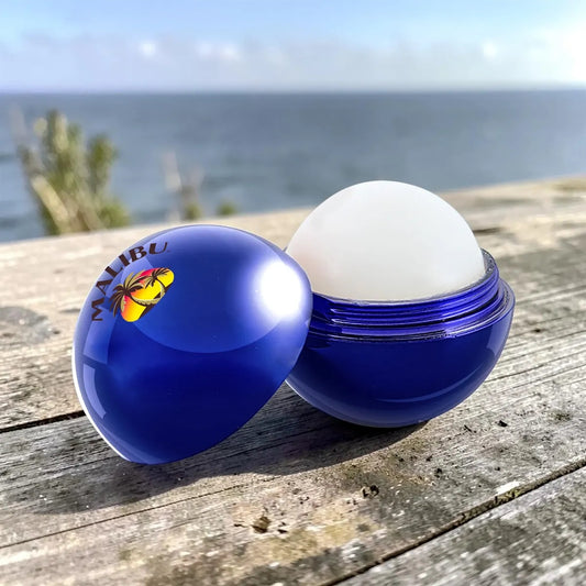 Custom Metallic Round Lip Balm — supplier sample