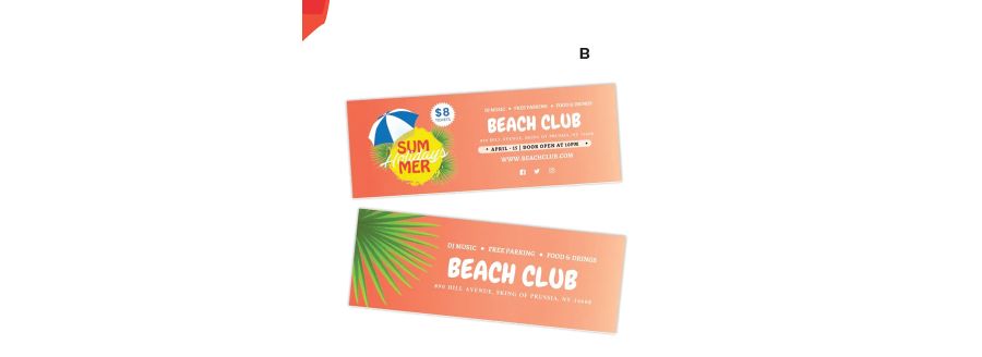 Custom Full Color Event Tickets supplier sample